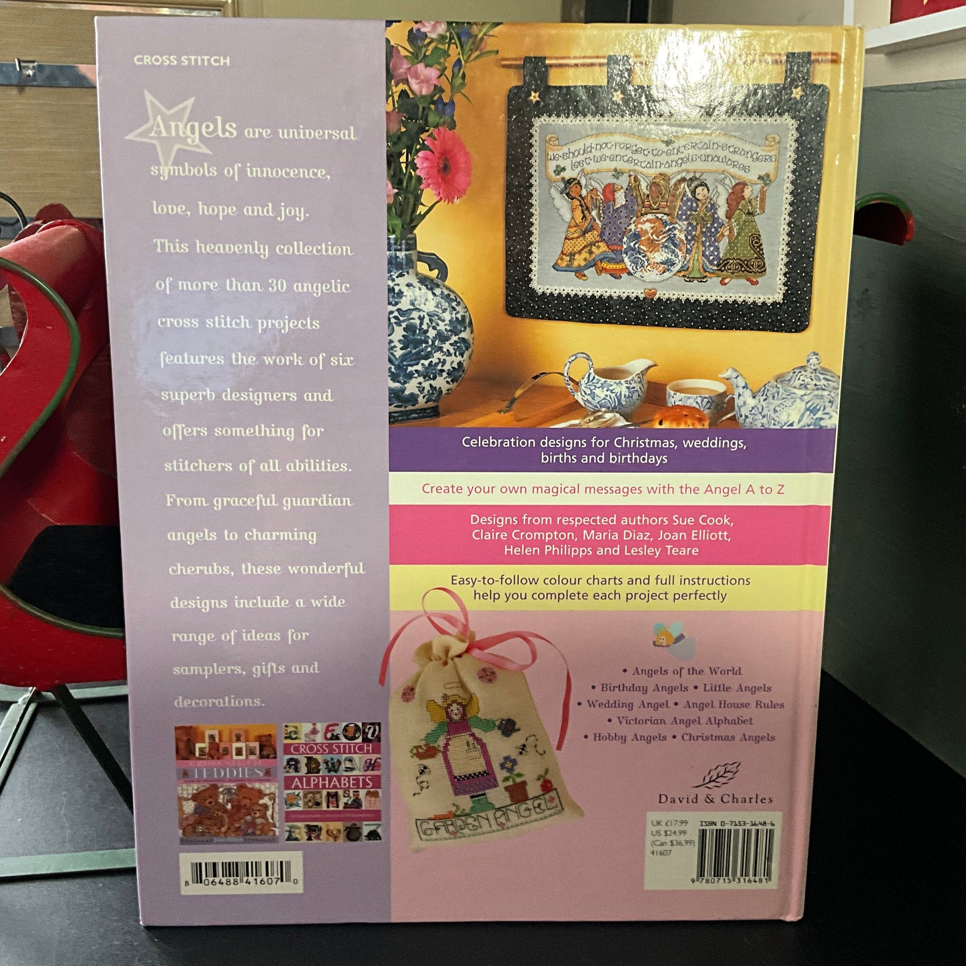 David & Charles Cross Stitch Angels 30 designs vintage hardcover cross stitch pattern book*