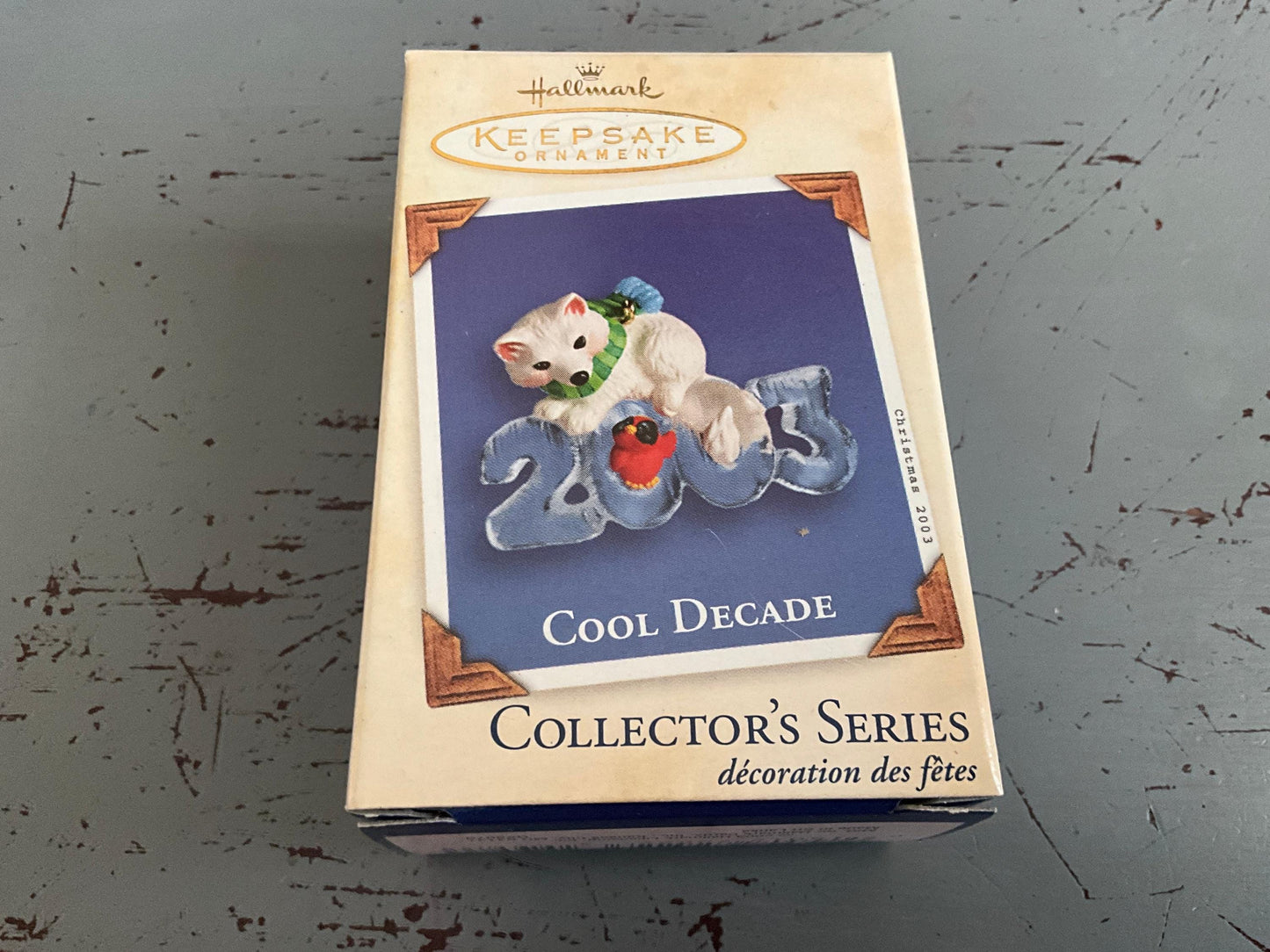 4Hallmark Cool Decade White Fox 2003 #4 Collector's Series Keepsake Ornament.QX8079