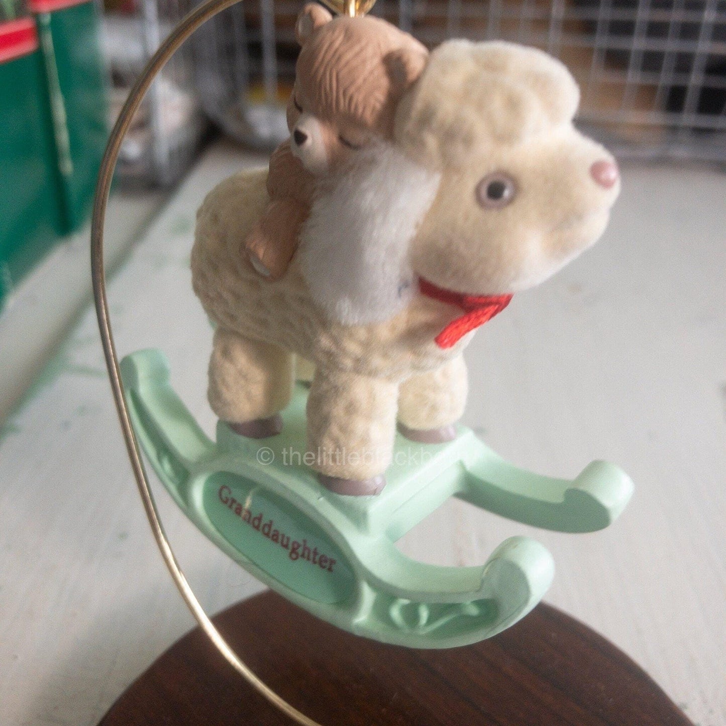 Hallmark, A Child's Christmas, Granddaughter,Dated 1992, Keepsake Ornament, QX4574* *Rocking Horse, Dated 1992, Keepsake Ornament,