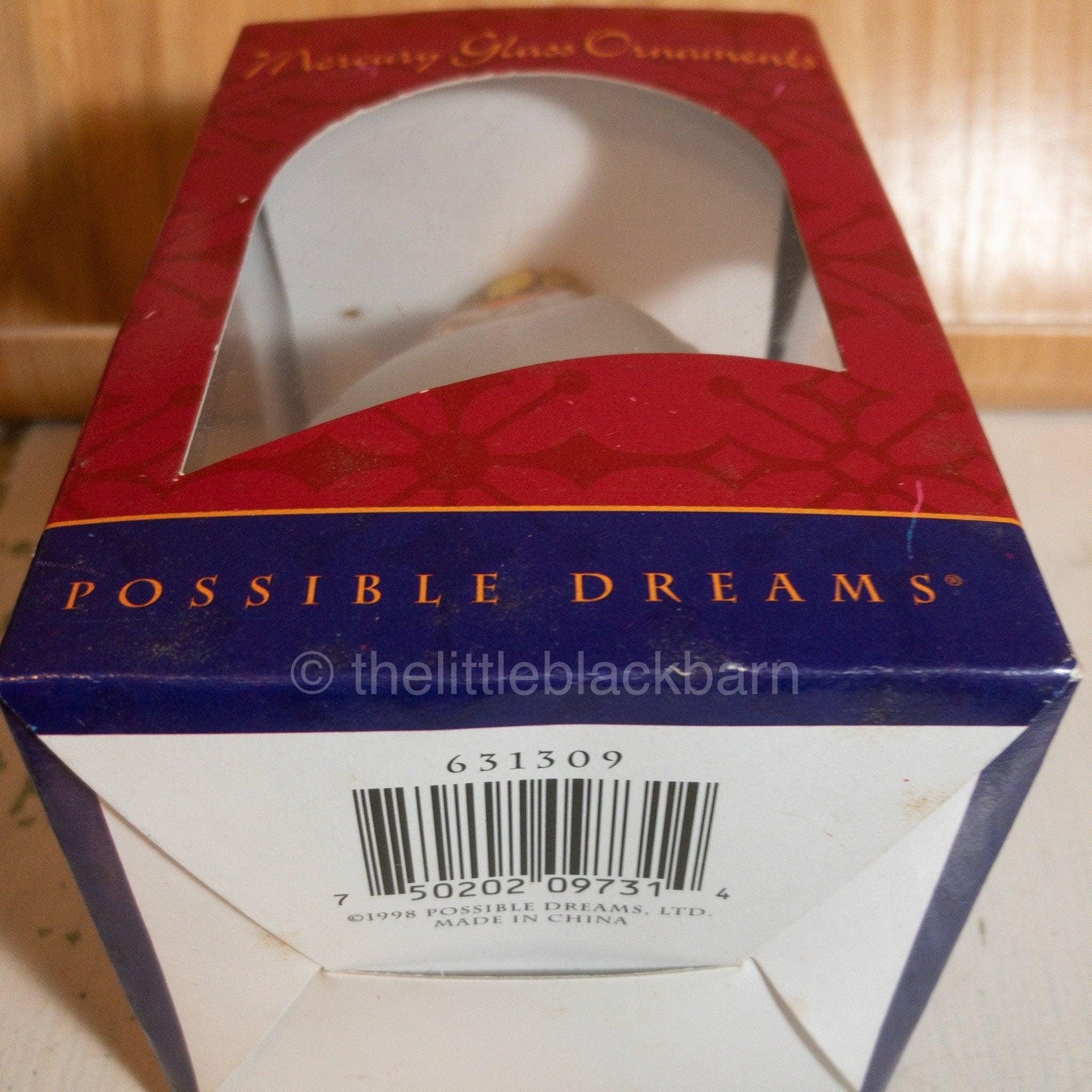 Possible Dreams, Doctor Santa, Vintage 1998, Mercury Glass, Christmas Ornament, Foxboro Massachusetts