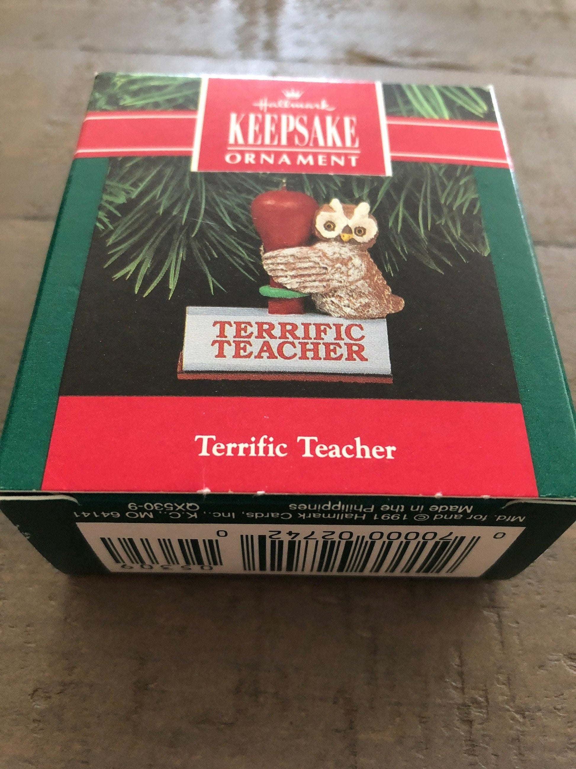 Hallmark, Terrific Teacher, Dated 1991, Keepsake Ornament, QX5309