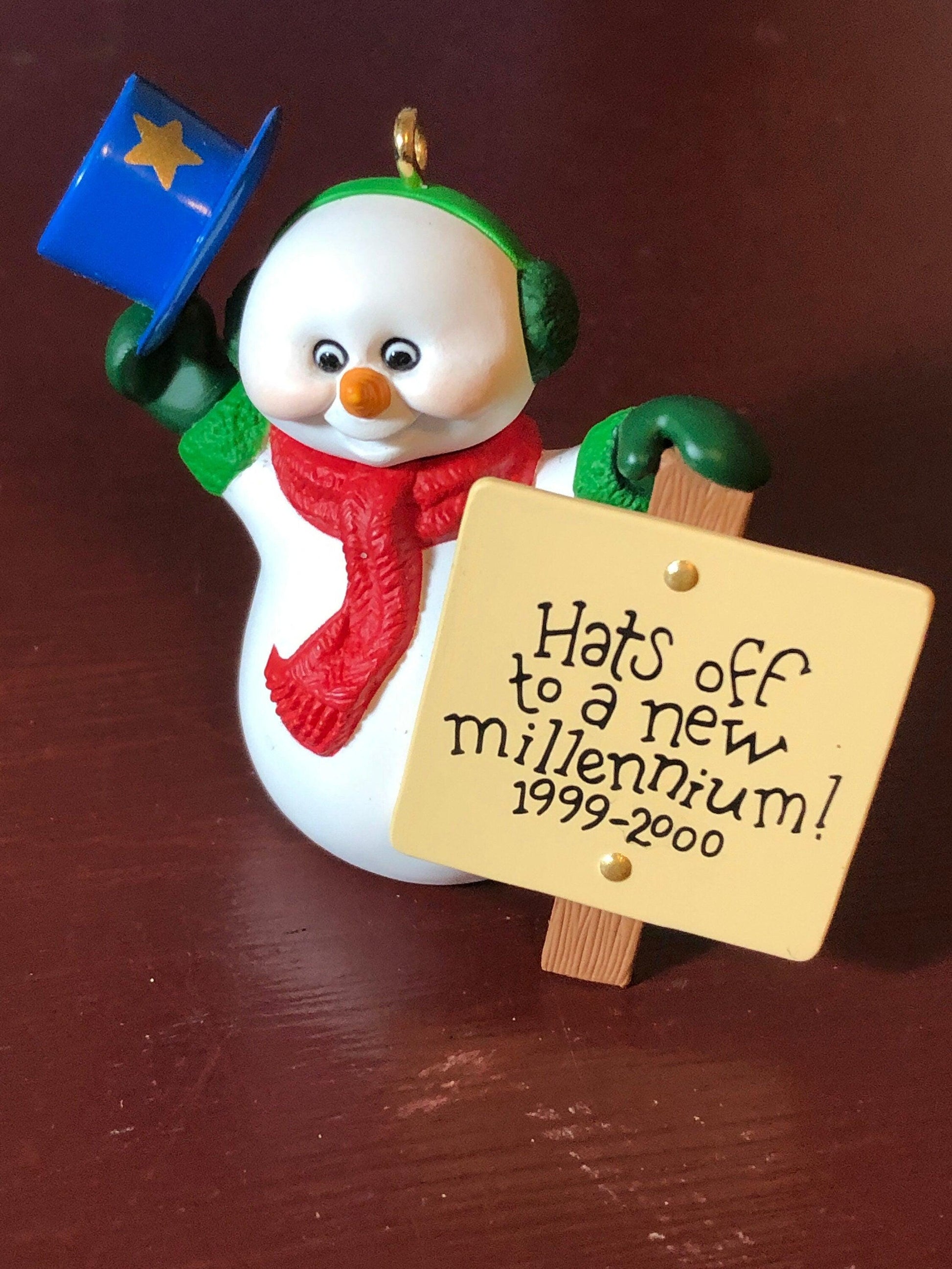 Hallmark, Millennium Snowman, Dated 1999, Keepsake Ornament, QX8059