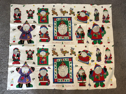 Santa Fabric, 44 by 36 inches