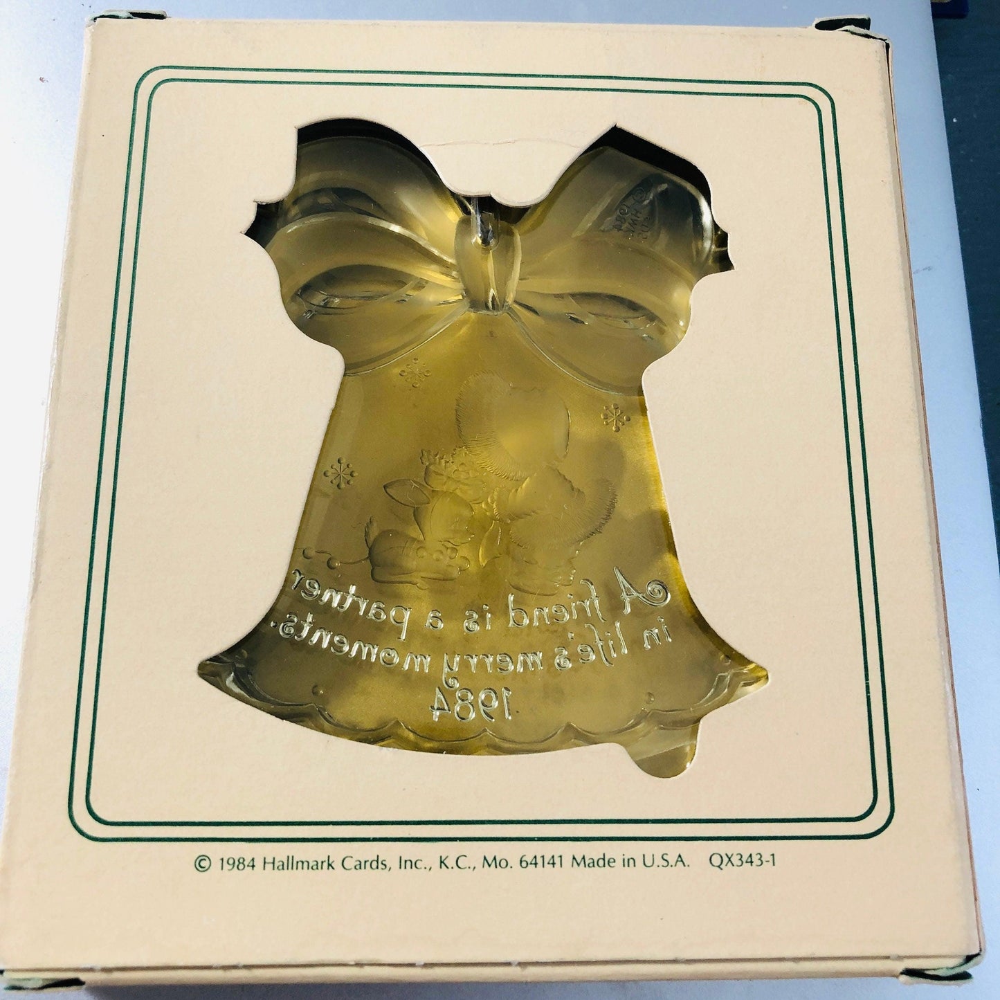 Hallmark, Fun of Friendship, Vintage 1984, Acrylic Ornament, QX343-1*