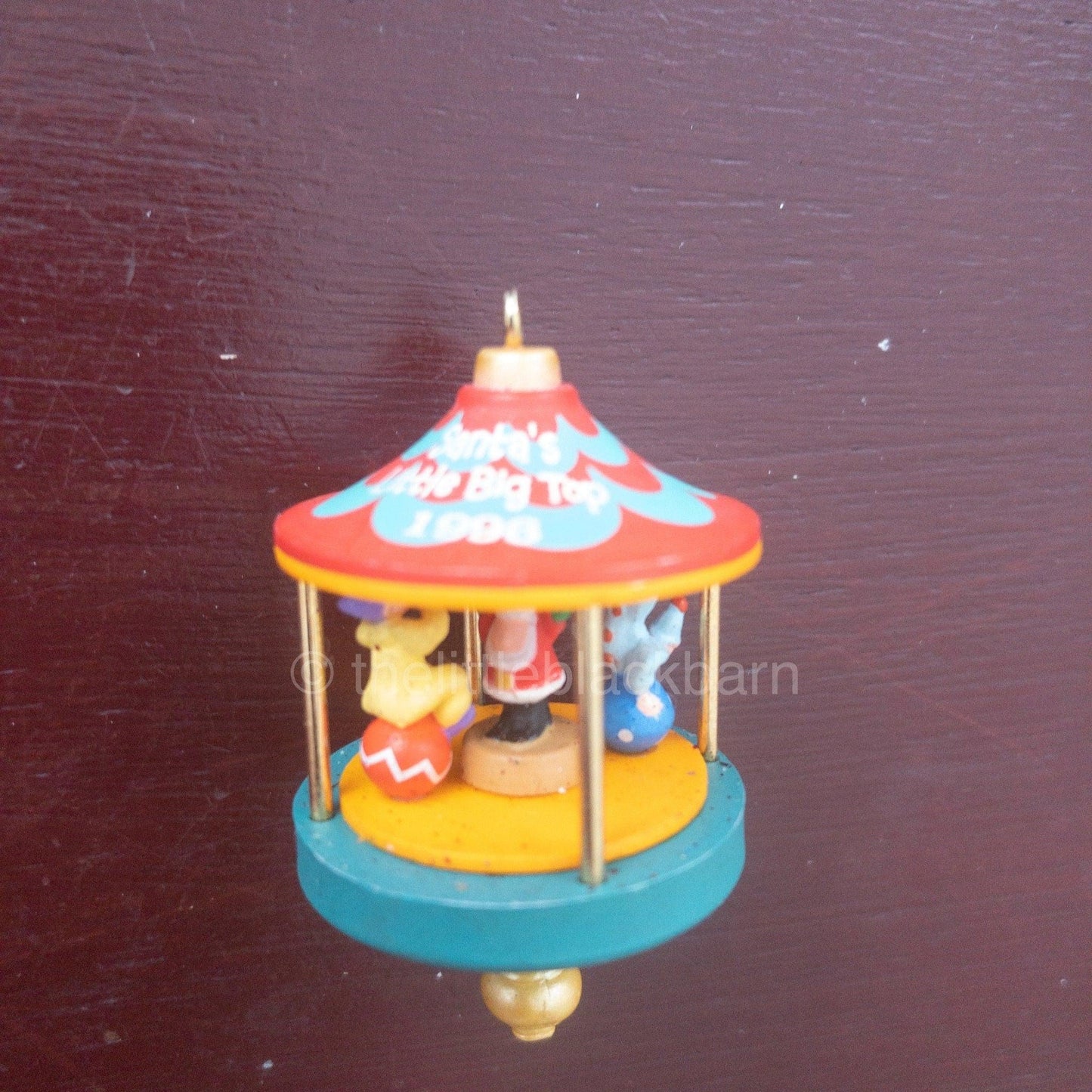Hallmark Keepsake, Miniature Ornament, Santa's, Little Big Top Dated 1996, QXM4081