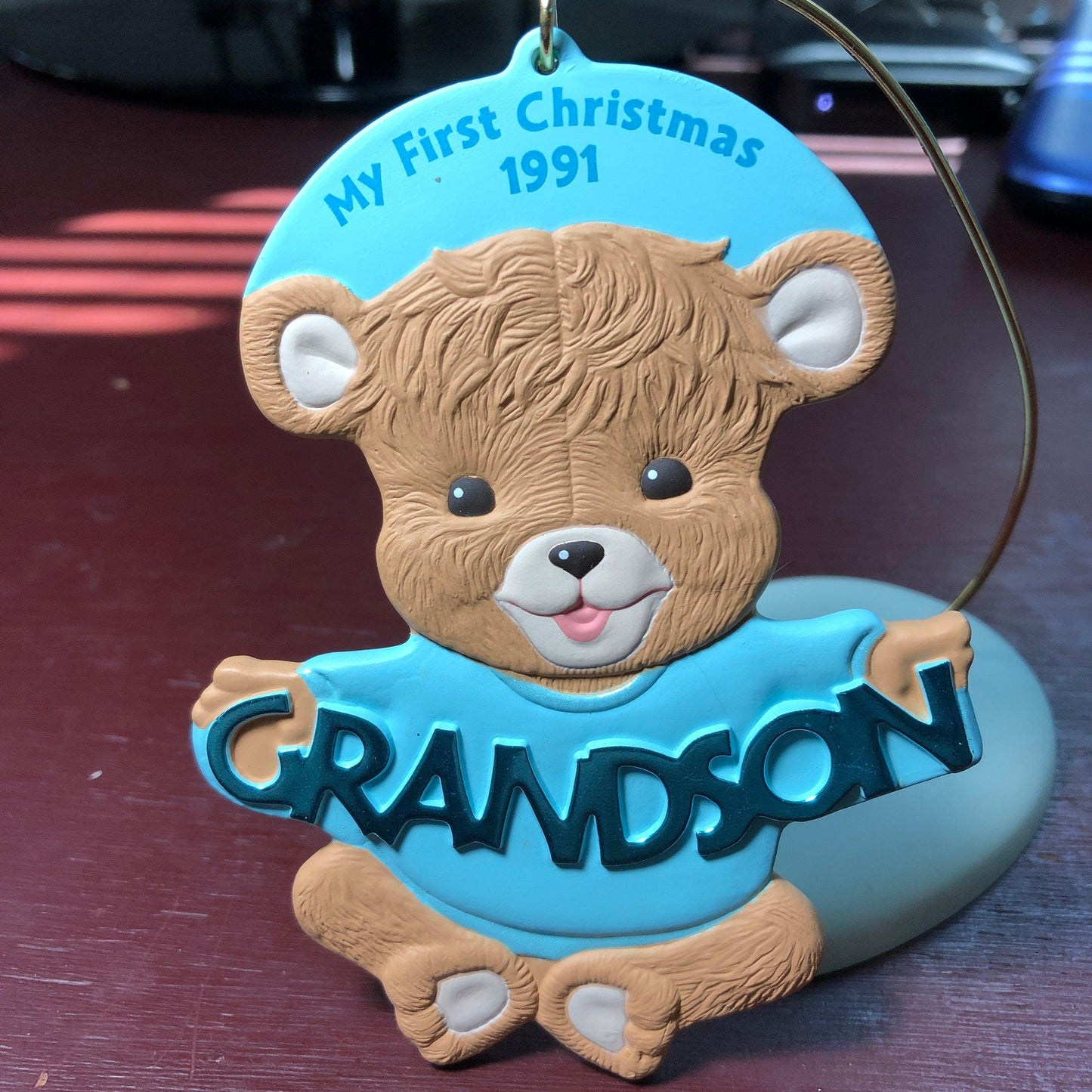 Hallmark, Grandson's First Christmas, Dated 1991, Keepsake Ornament, QX5117*