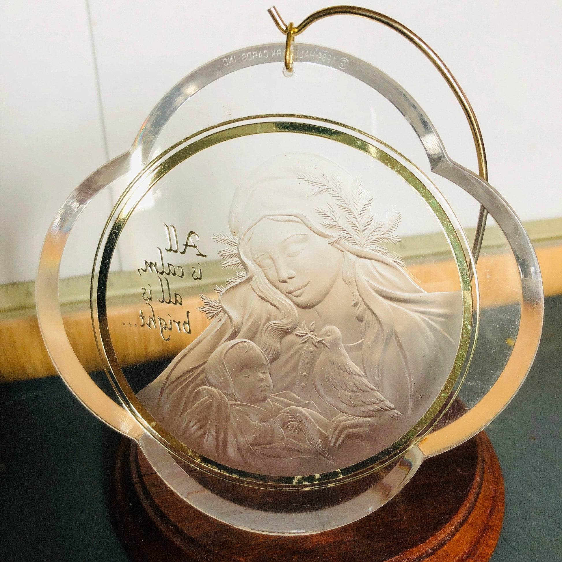 Hallmark, Madonna and Child, Vintage 1984, Acrylic, Keepsake Ornament