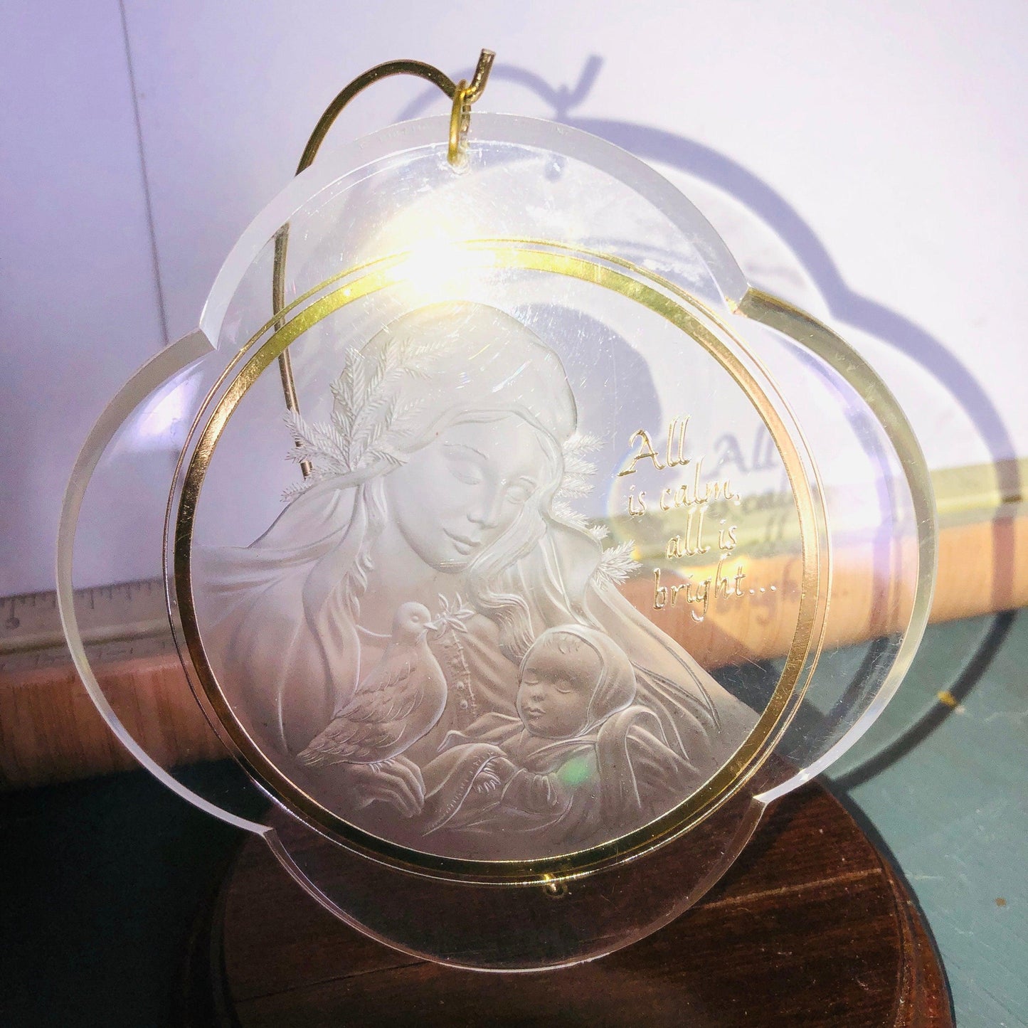 Hallmark, Madonna and Child, Vintage 1984, Acrylic, Keepsake Ornament