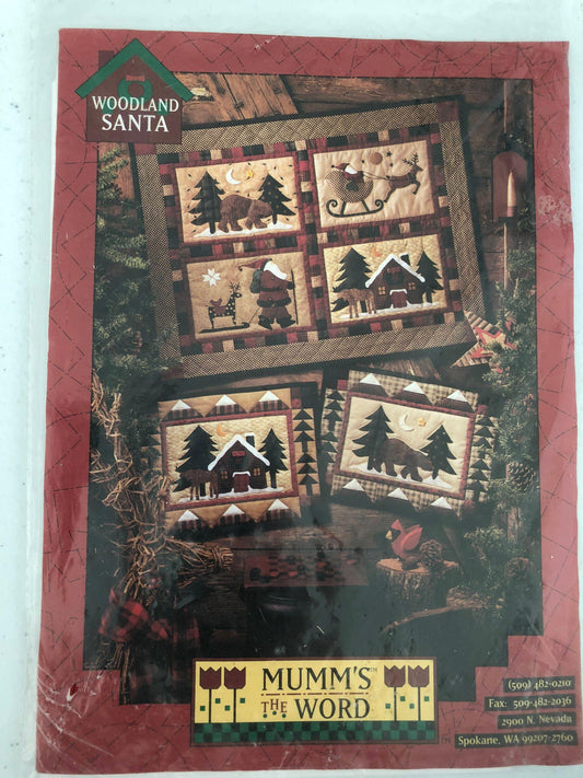 Mum's The Word Woodland Santa Vintage 1995 Quilting Pattern