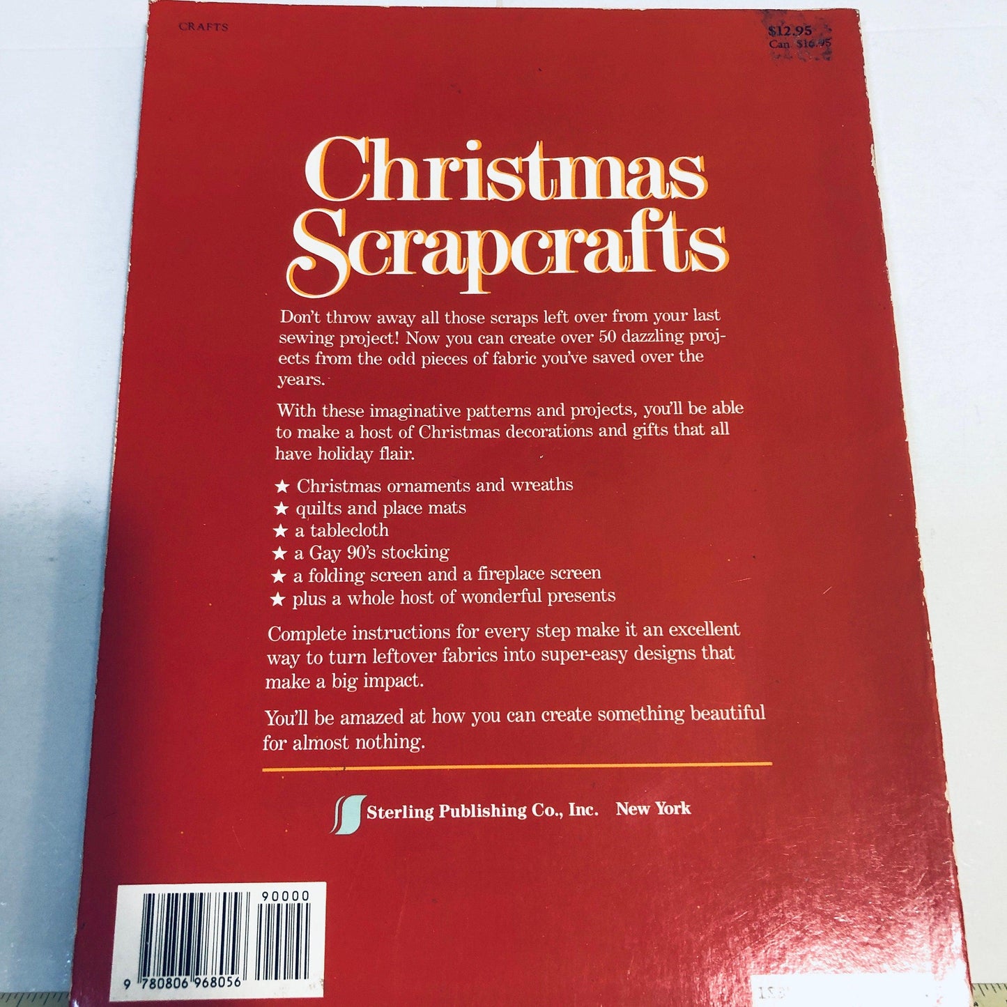 Sterling, Christmas Scrapcrafts, Maggie Malone, Vintage 1992, Softcover Craft Book