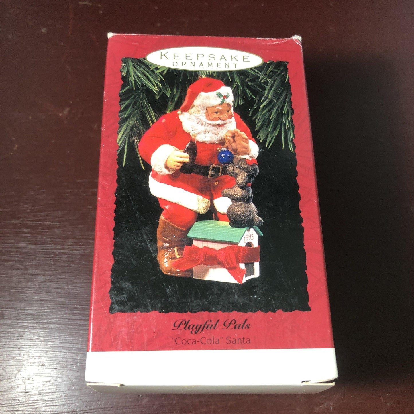 Hallmark, Playful Pals, Coca-Cola Santa, Dated 1993, Keepsake Ornament, QX5742