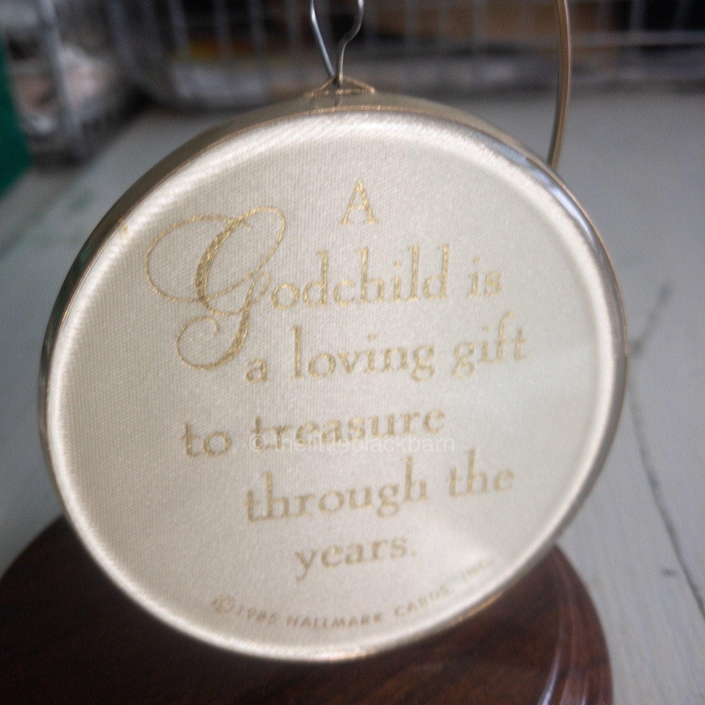 Hallmark, Godchild, Dated 1985, Satin, Keepsake Ornament, QX3802*