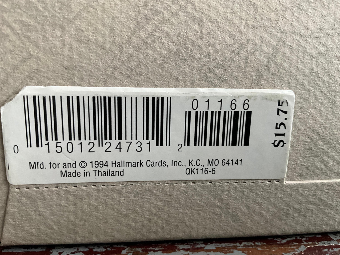 Hallmark Folk Art Going to Town Elf riding on Pig 1994 Keepsake Ornament QK116-6