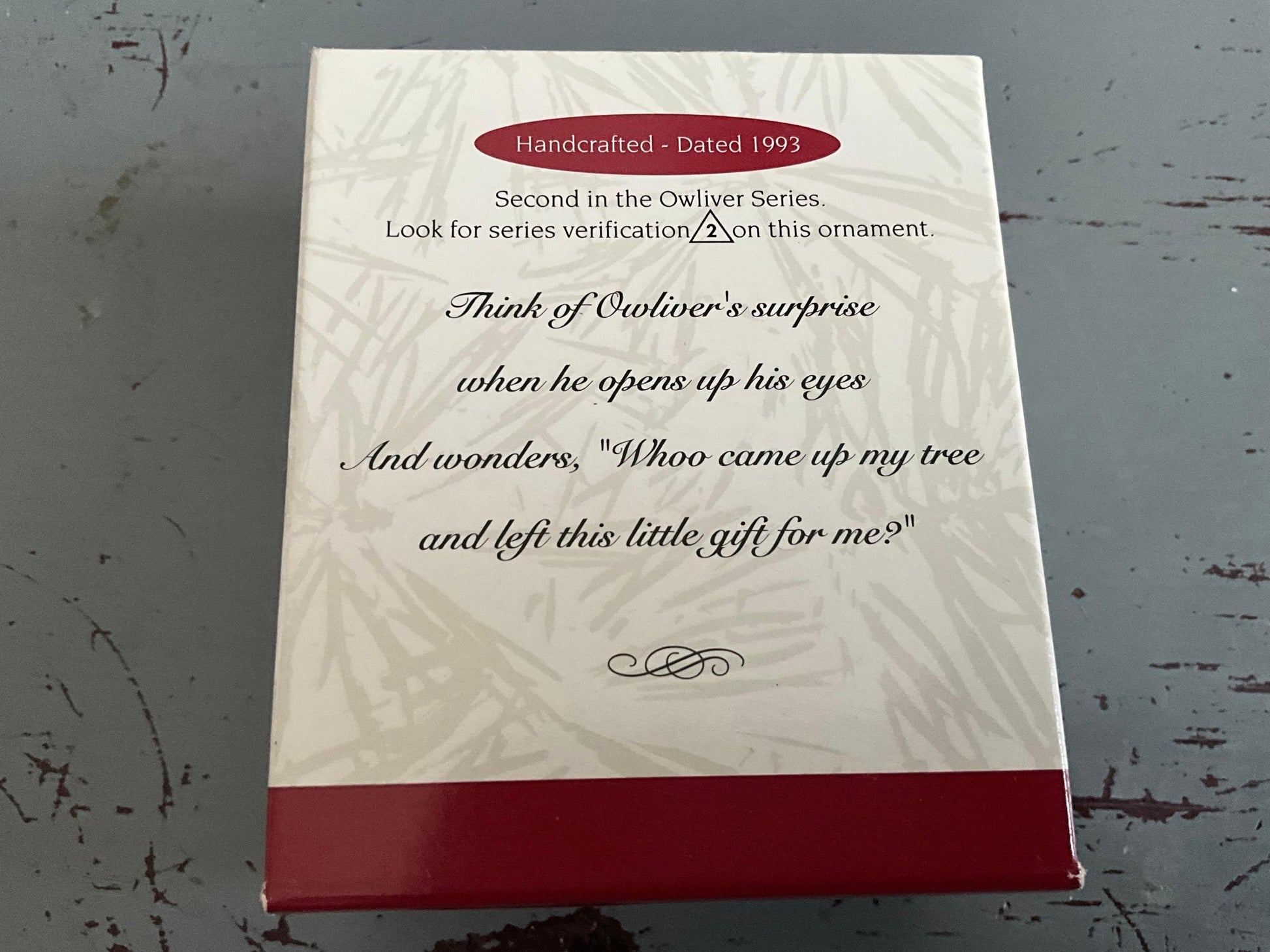 Hallmark Owliver #2 1993 with Squirrel Keepsake Ornament Qx542-5