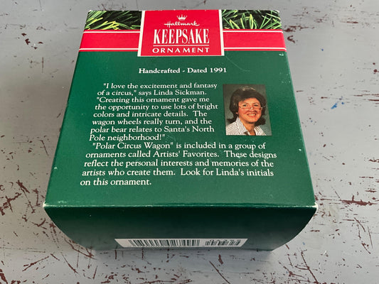 Hallmark Polar Circus Wagon 1991 Keepsake Ornament QX439-9