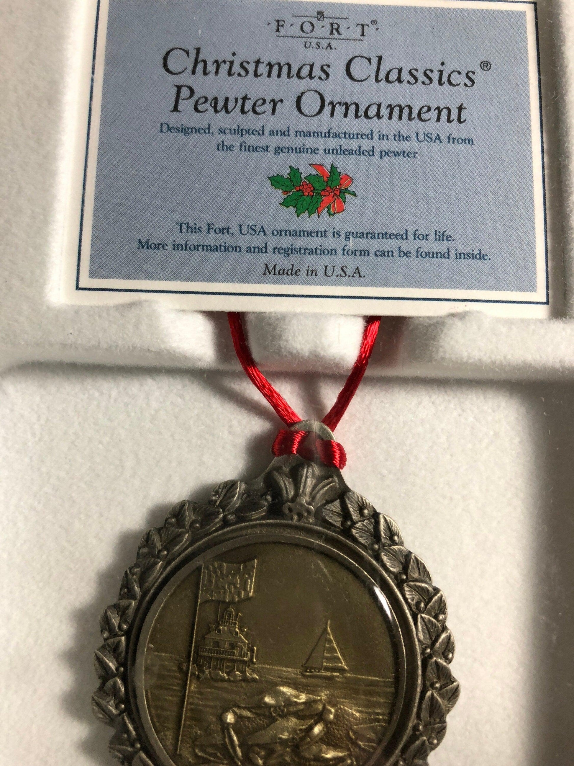 Pewter, Fort USA, Maryland Blue Crab, Christmas, Classics, Ornament