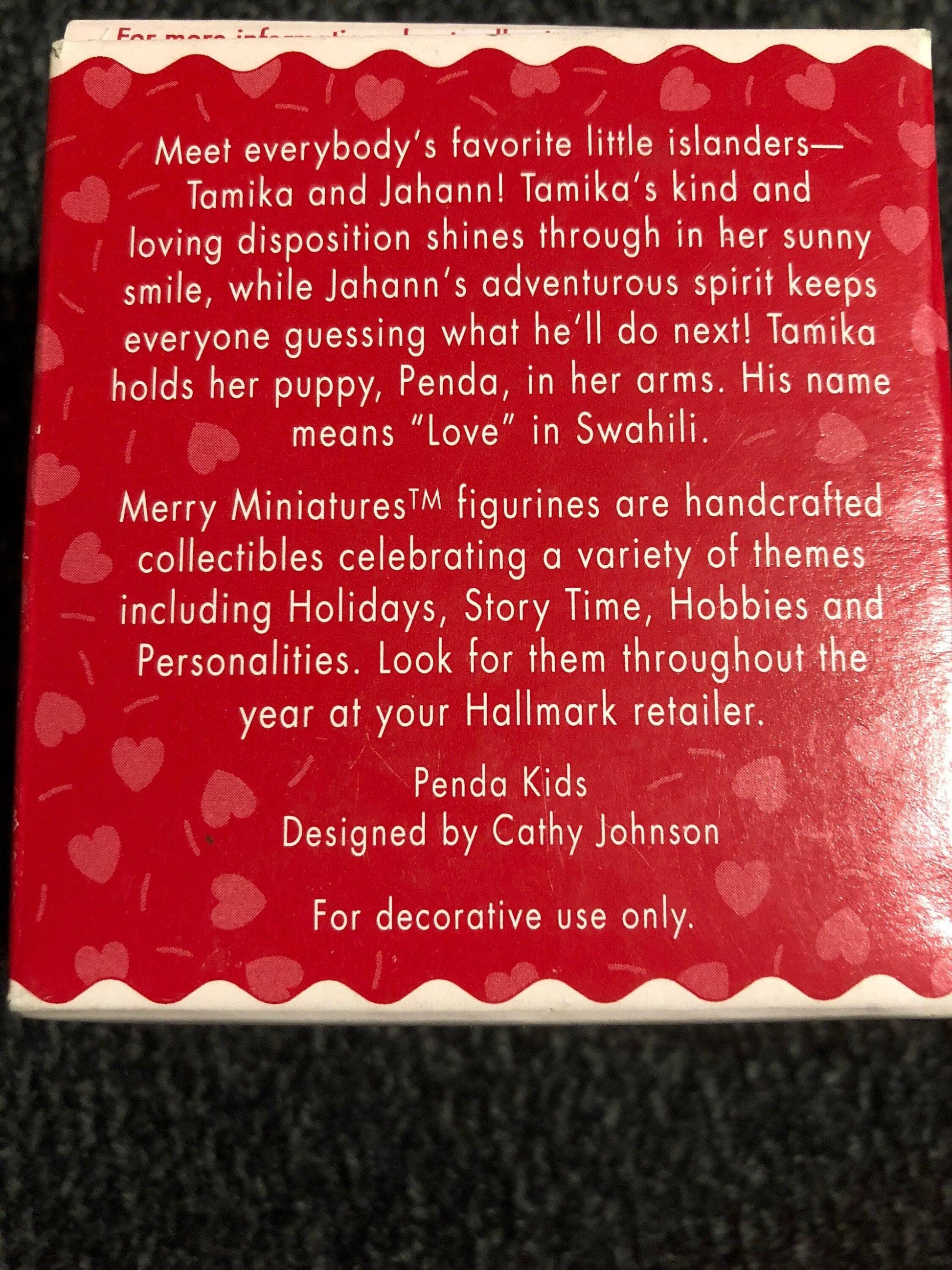 Hallmark, Penda Kids - Merry Miniature Figurines, Vintage 1996, QSM8011*