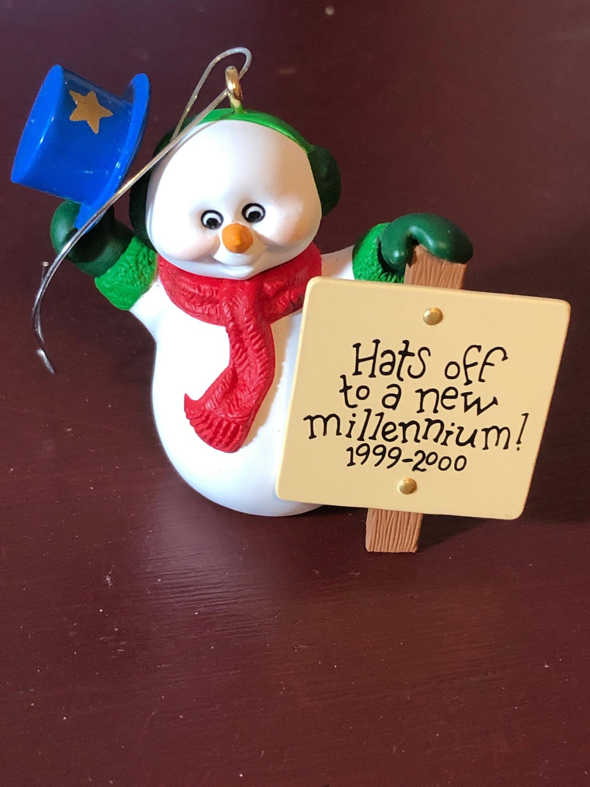 Hallmark, Millennium Snowman, Dated 1999, Keepsake Ornament, QX8059