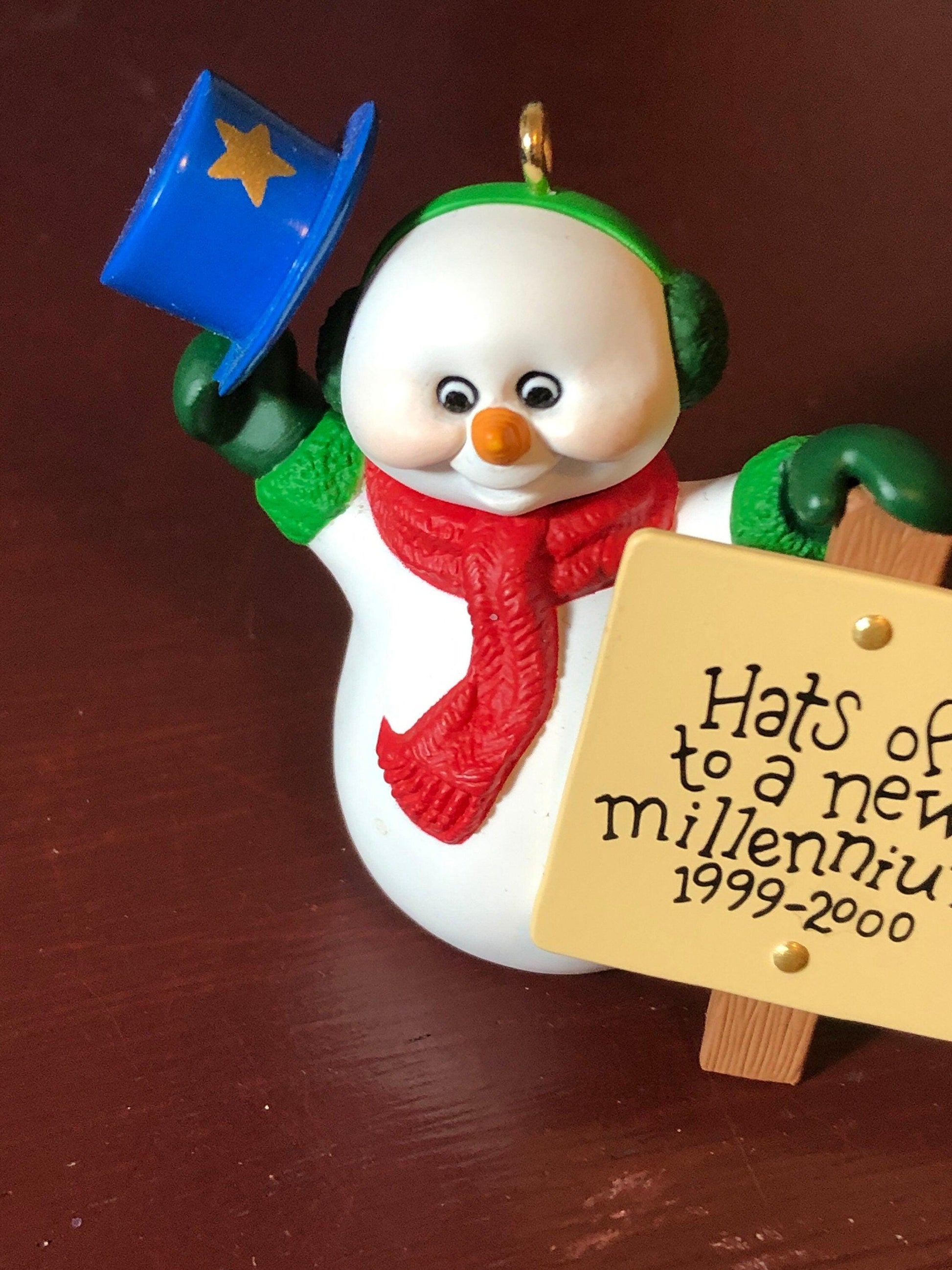 Hallmark, Millennium Snowman, Dated 1999, Keepsake Ornament, QX8059