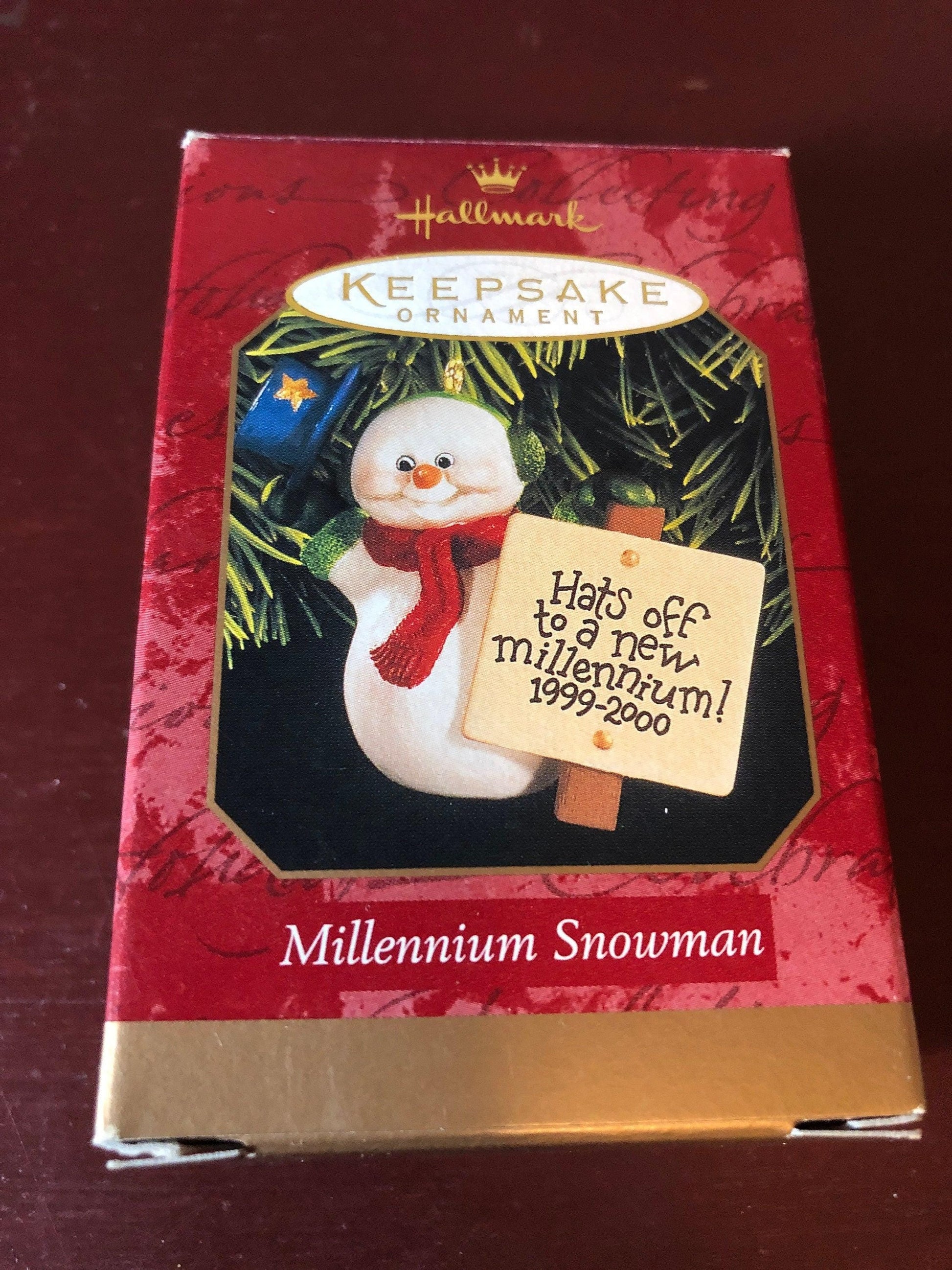 Hallmark, Millennium Snowman, Dated 1999, Keepsake Ornament, QX8059