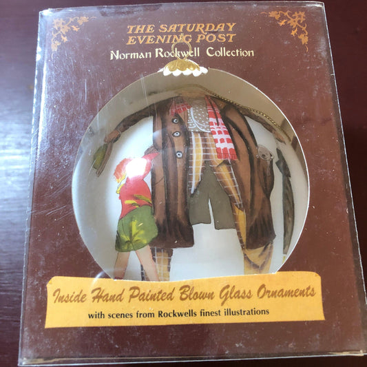 Santa's Helpers, Lubeck Glass, The Saturday Evening Post, Norman Rockwell Collection, Hand Painted, Blown Glass Ornament