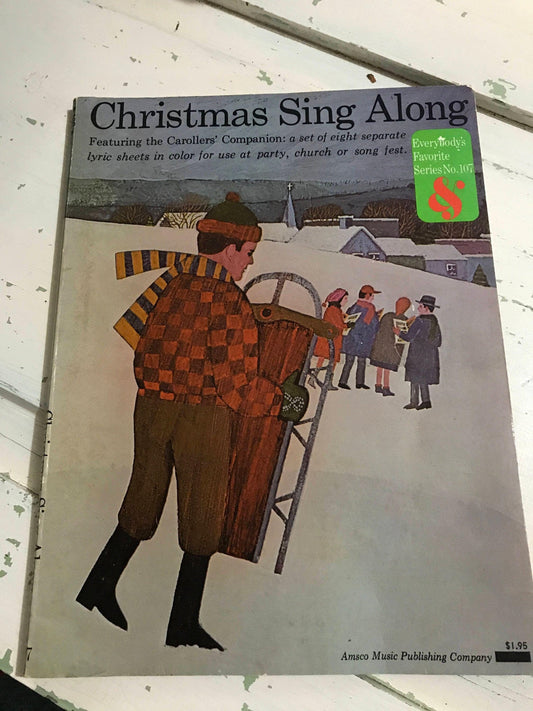 Christmas Sing Along with 8 The Carolers' Companion song sheet Vintage 1960s