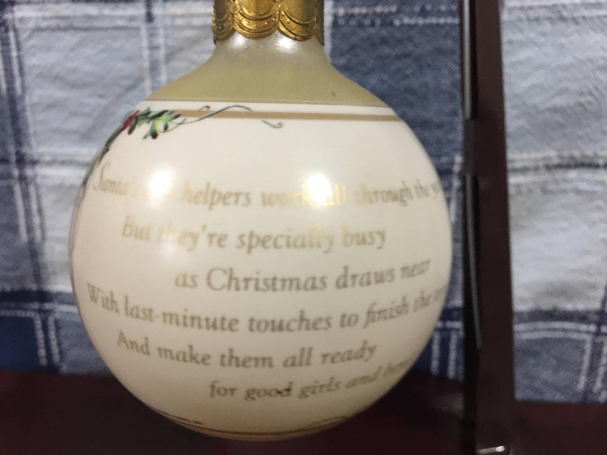 Hallmark Norman Rockwell Christmas ornament dated 1991 Santa and his Helpers