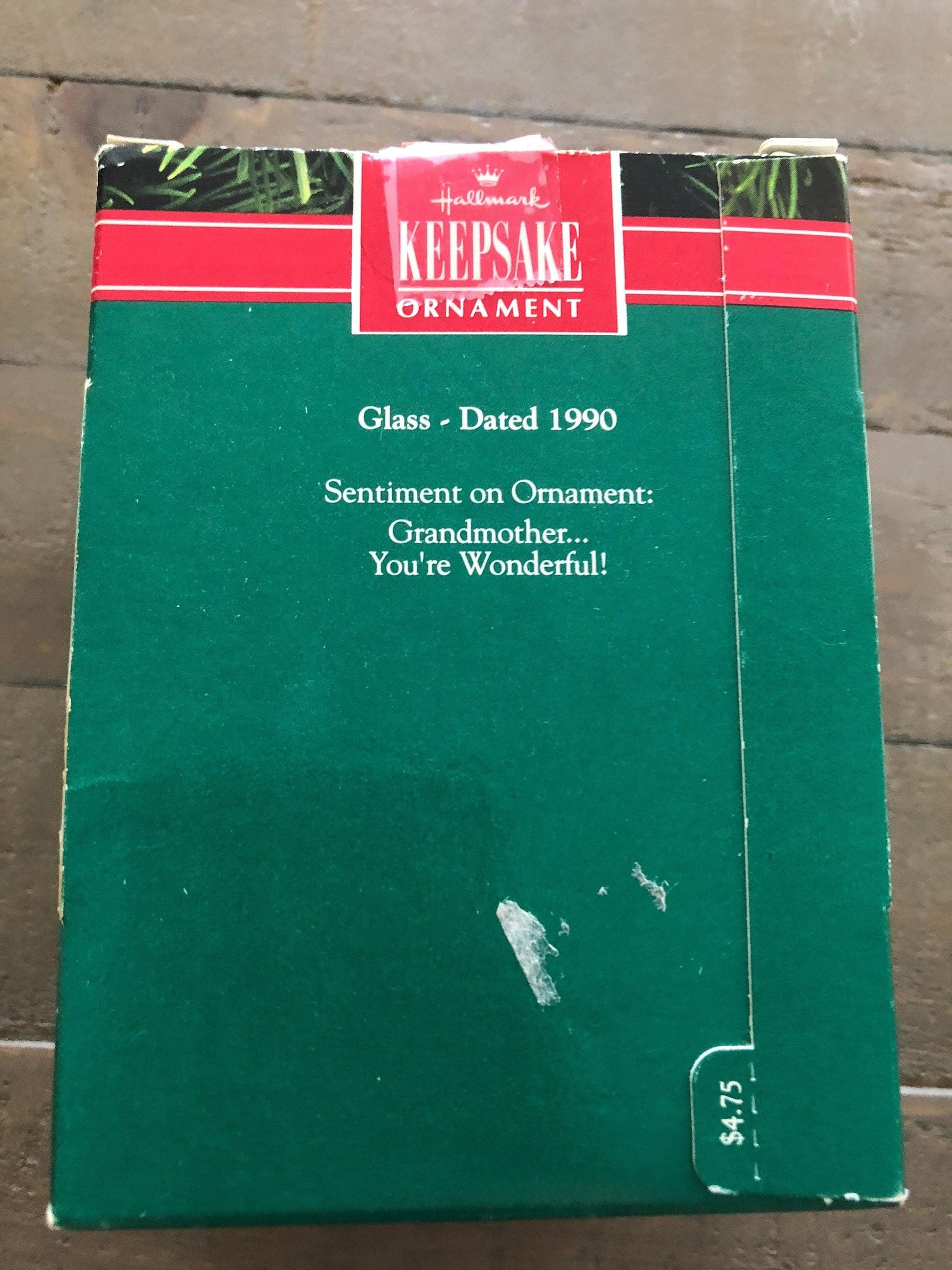 Hallmark, Grandmother You're Wonderful, Dated 1990, Keepsake Ornament, QX2236