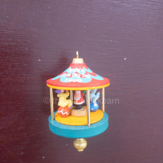 Hallmark Keepsake, Miniature Ornament, Santa's, Little Big Top Dated 1996, QXM4081
