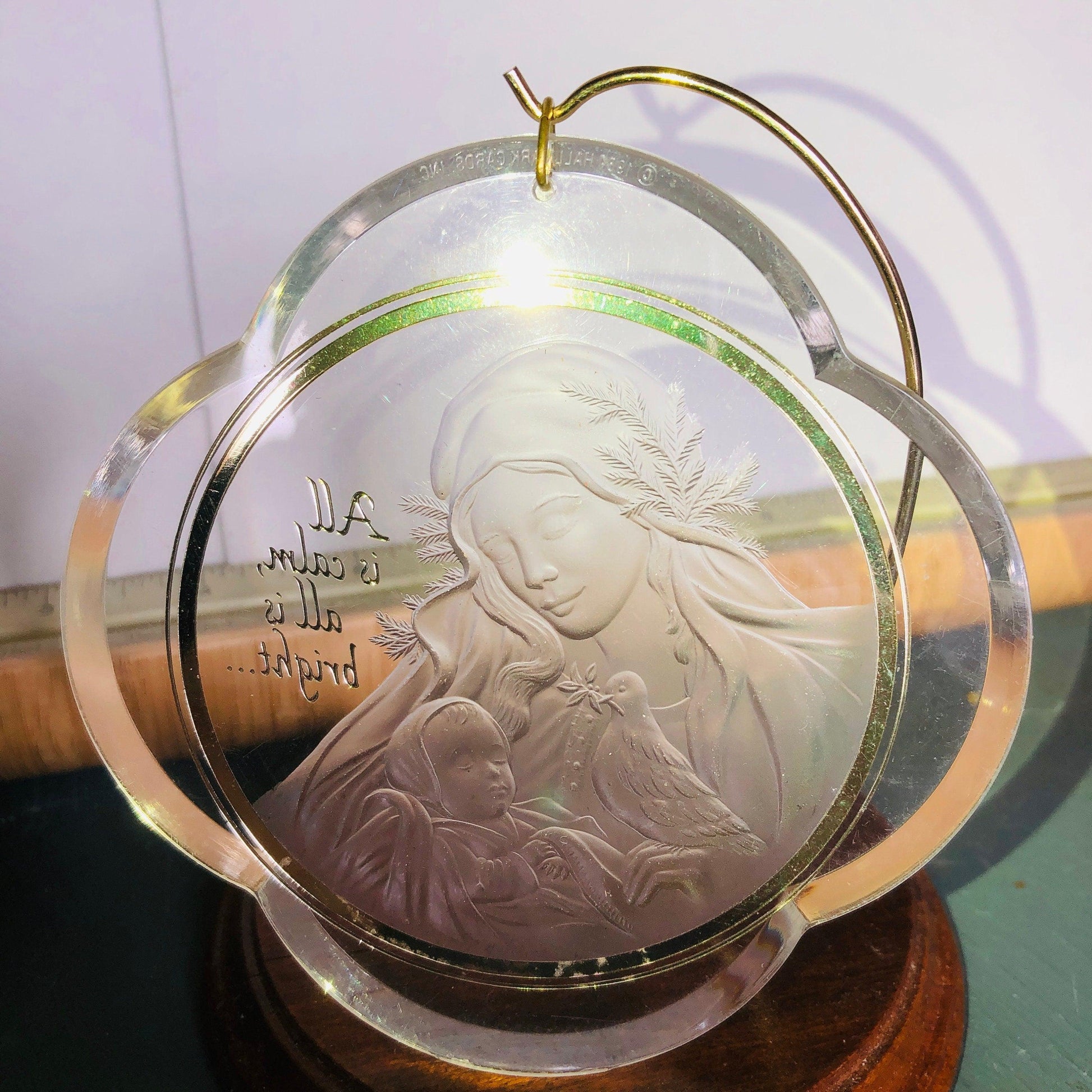 Hallmark, Madonna and Child, Vintage 1984, Acrylic, Keepsake Ornament