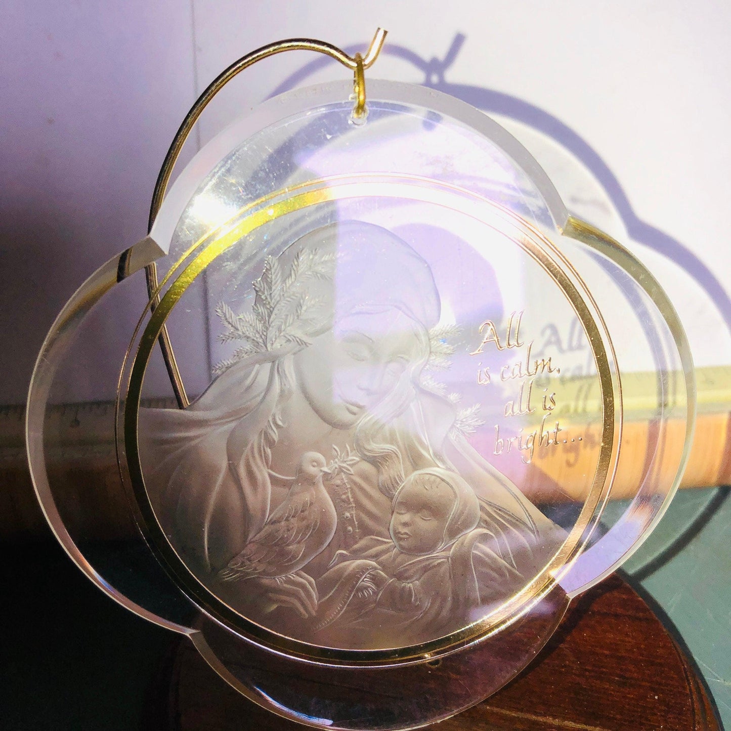 Hallmark, Madonna and Child, Vintage 1984, Acrylic, Keepsake Ornament