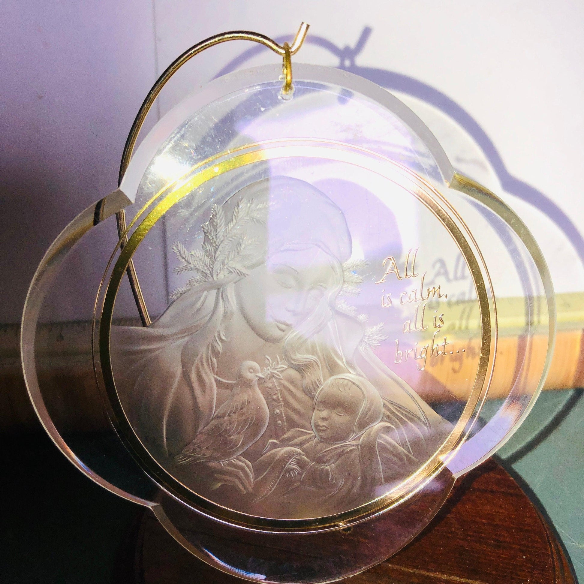 Hallmark, Madonna and Child, Vintage 1984, Acrylic, Keepsake Ornament