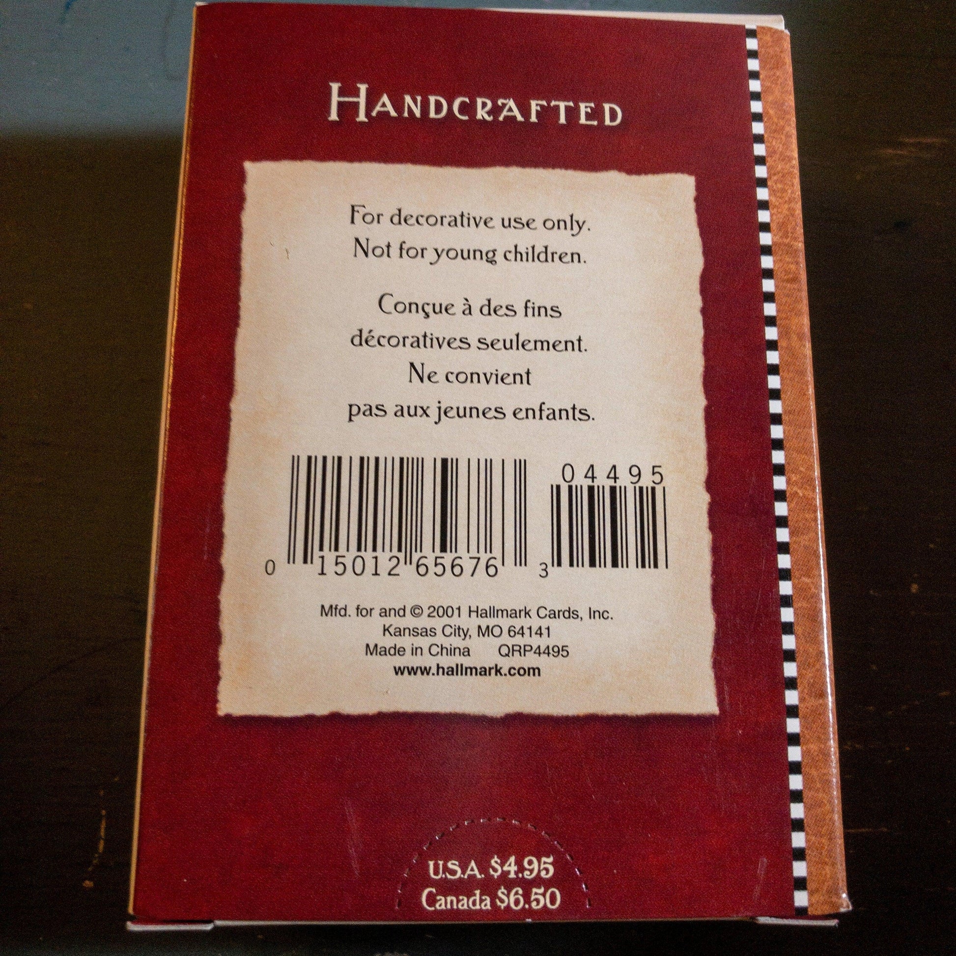 Hallmark, Night Before, Santa Claus, Dated 2001,  Keepsake Ornament, QRP4495*