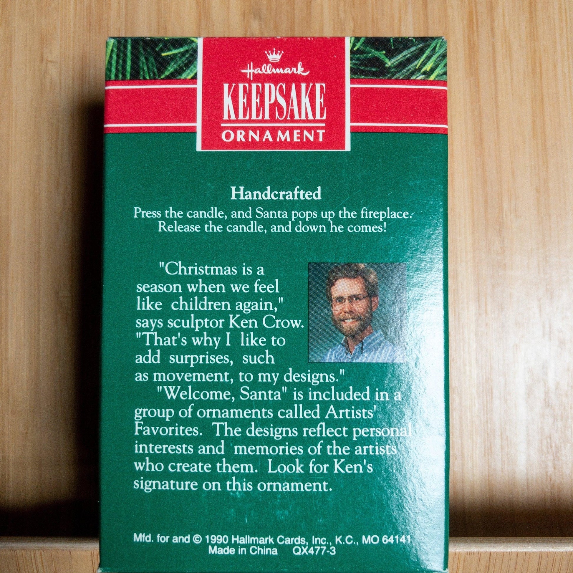 Hallmark, Welcome, Santa , Vintage 1990, Keepsake Ornament, QX4773