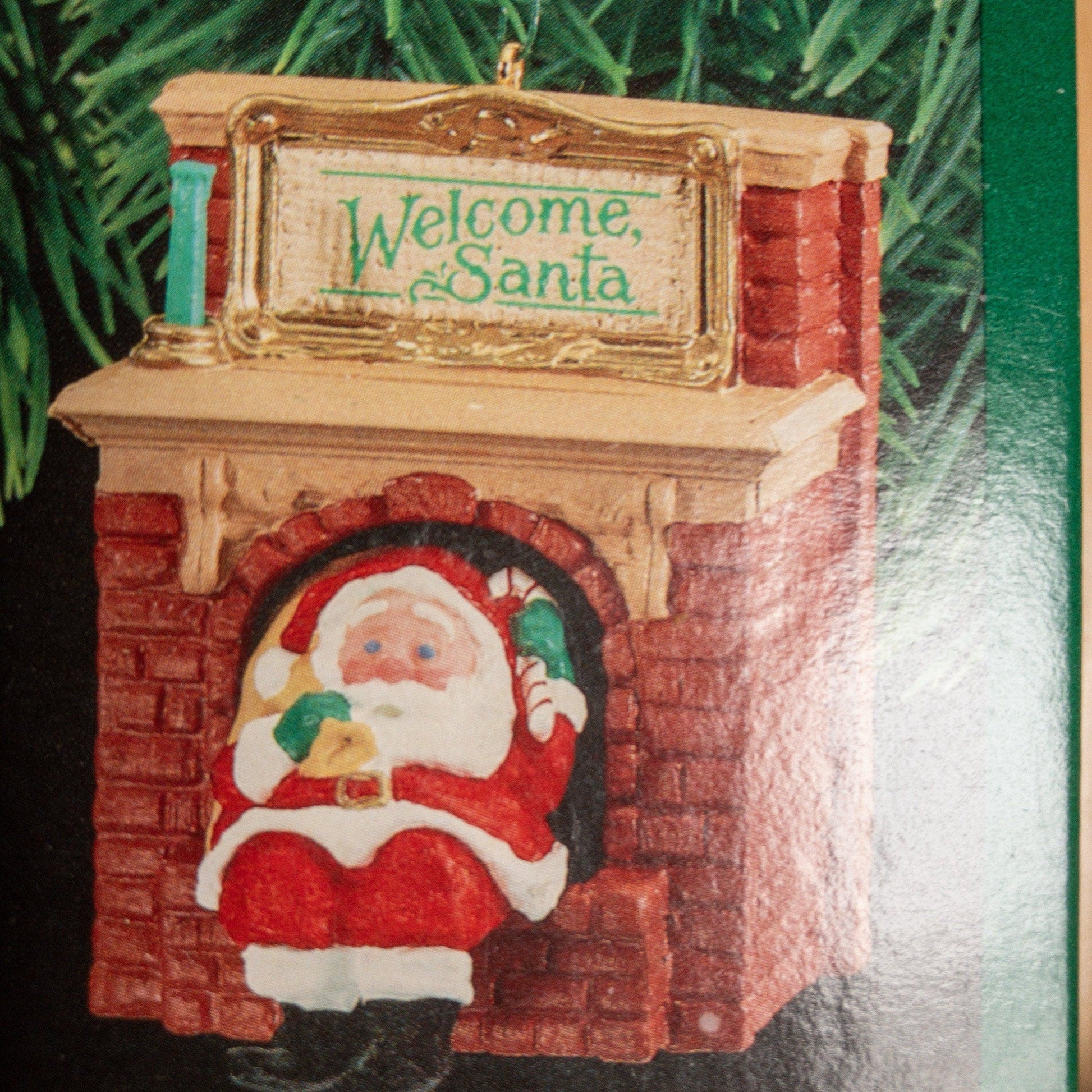 Hallmark, Welcome, Santa , Vintage 1990, Keepsake Ornament, QX4773