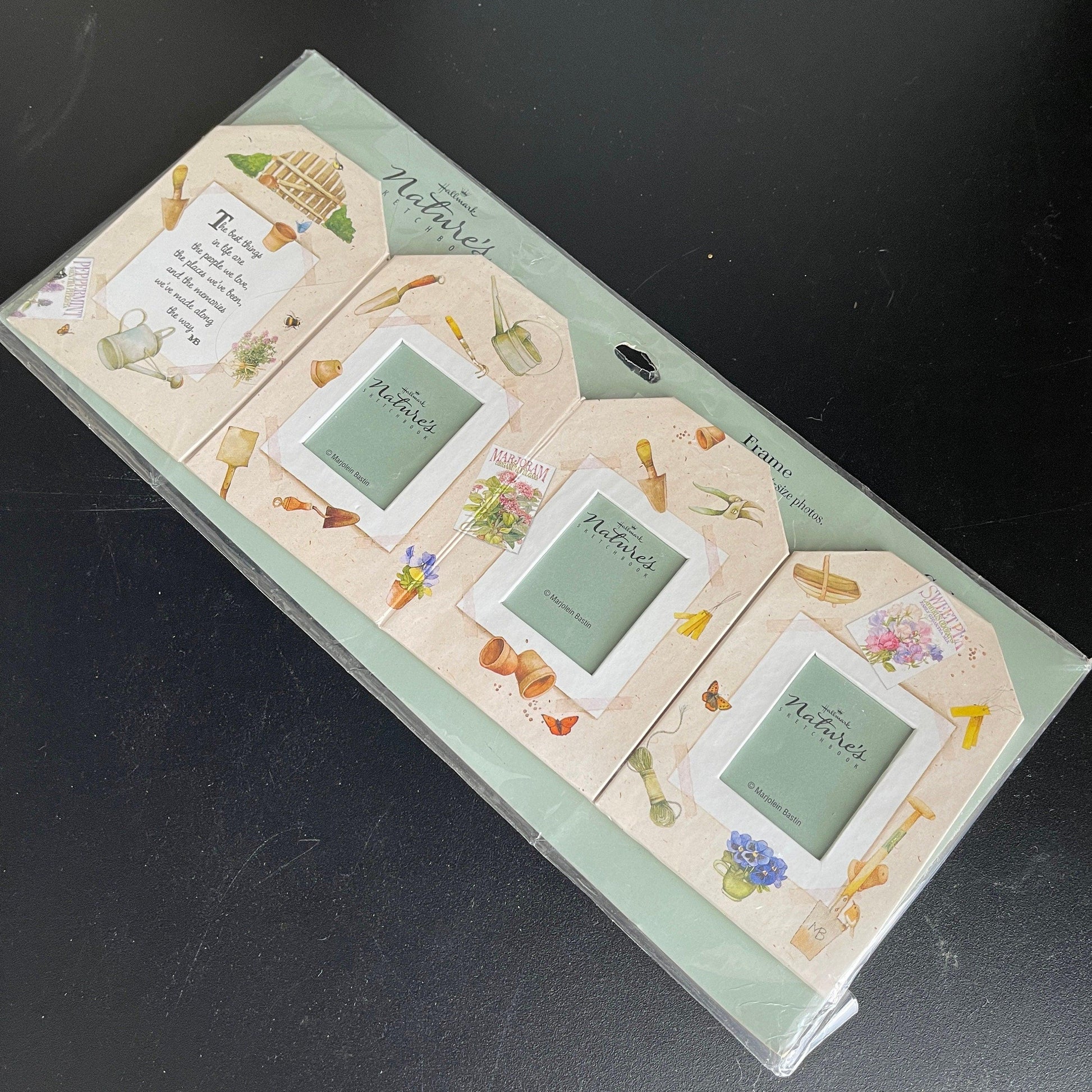 Hallmark Nature's Sketchbook Marjolein Bastian Frame Set Holds 3 Wallet Size Pictures