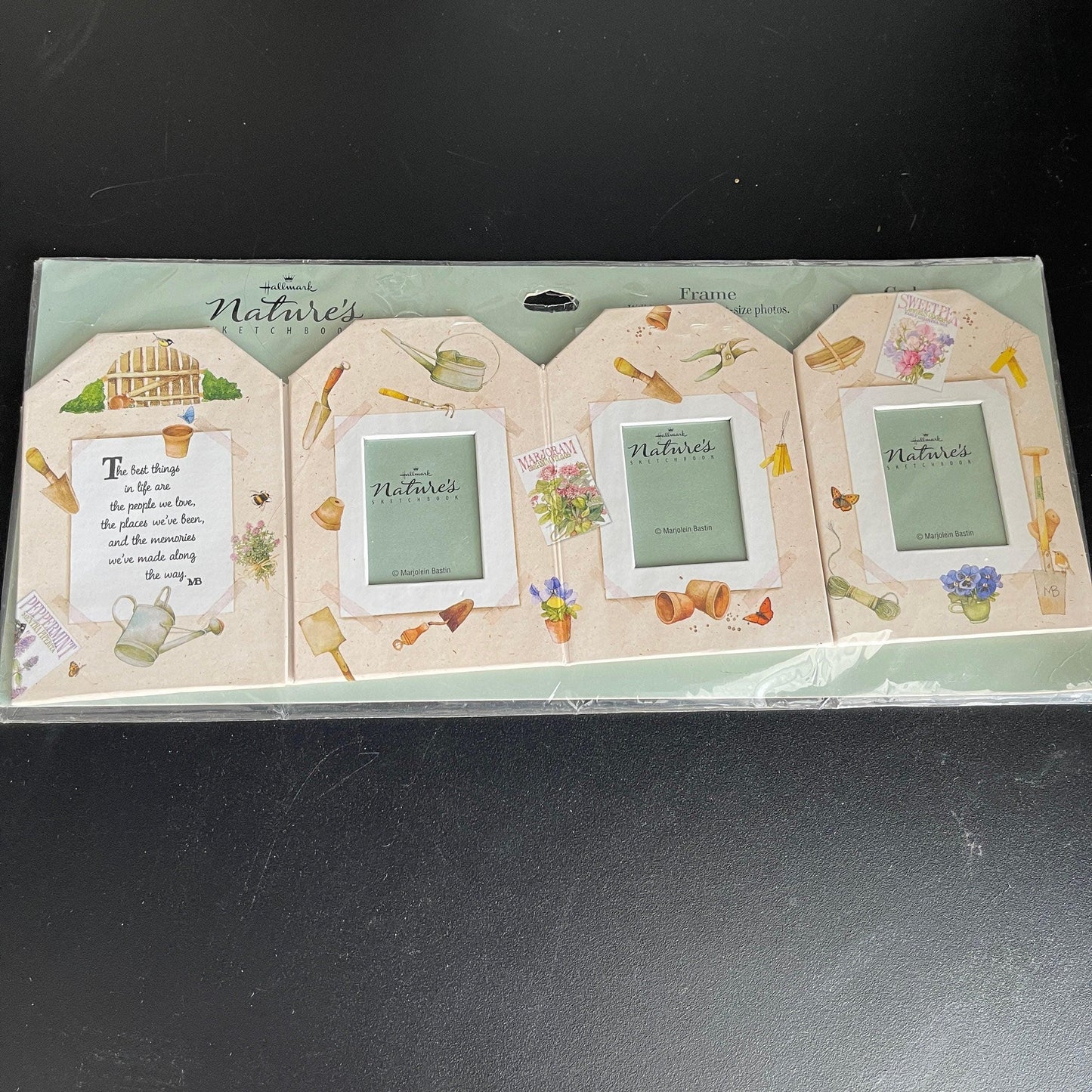 Hallmark Nature's Sketchbook Marjolein Bastian Frame Set Holds 3 Wallet Size Pictures