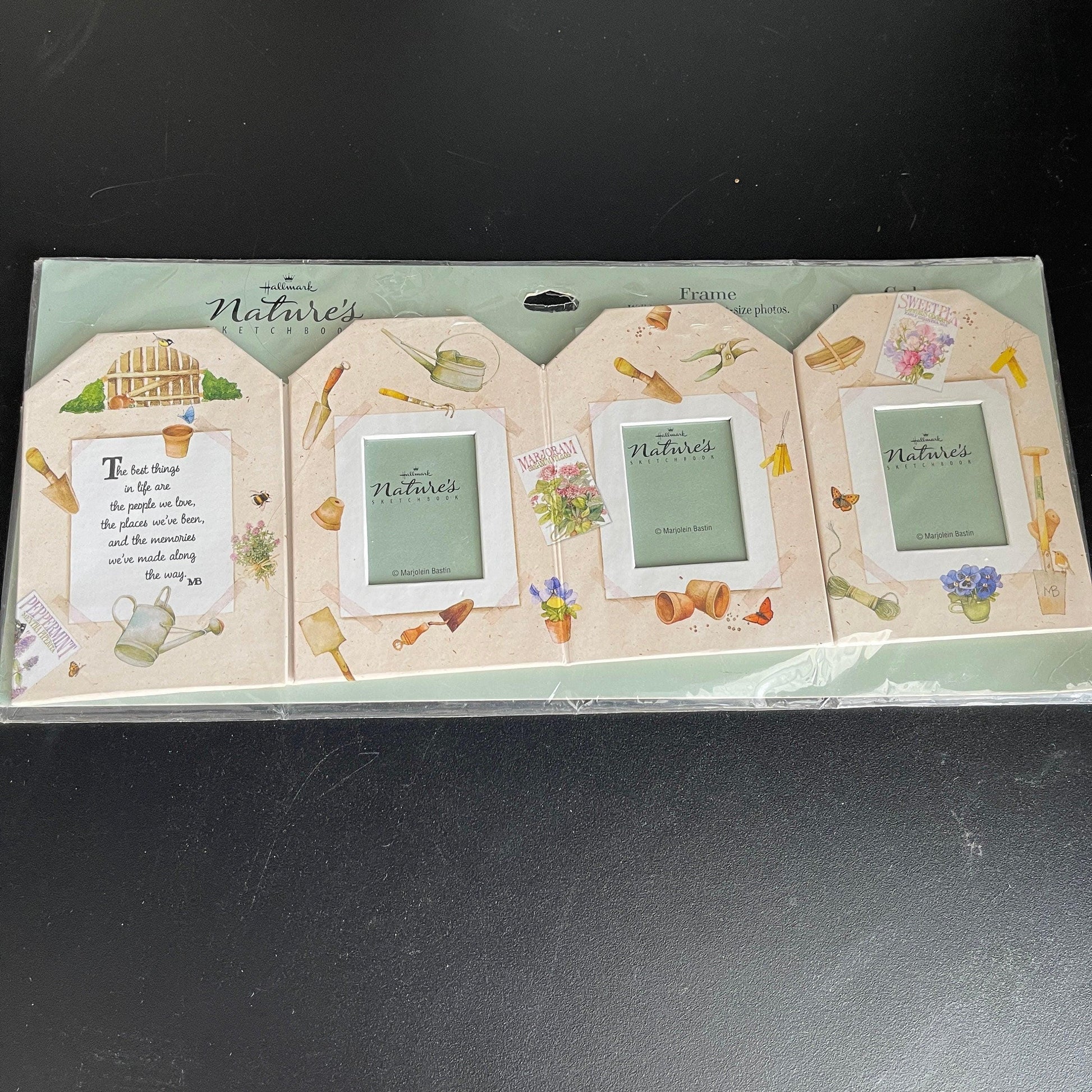 Hallmark Nature's Sketchbook Marjolein Bastian Frame Set Holds 3 Wallet Size Pictures
