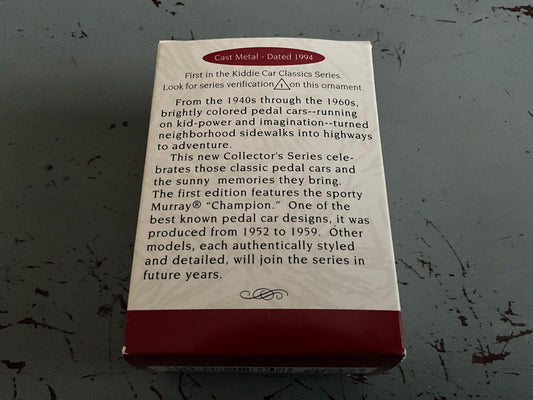 Hallmark Murray's Champion #1 Kiddie Car Classics 1994 Keepsake Ornament QX542-6