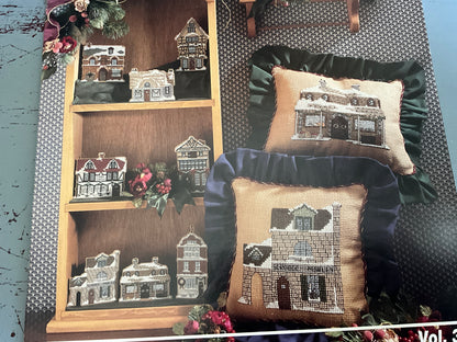 Douglas Designs choice Dickens’ Christmas Village counted cross stitch charts see pictures and variations