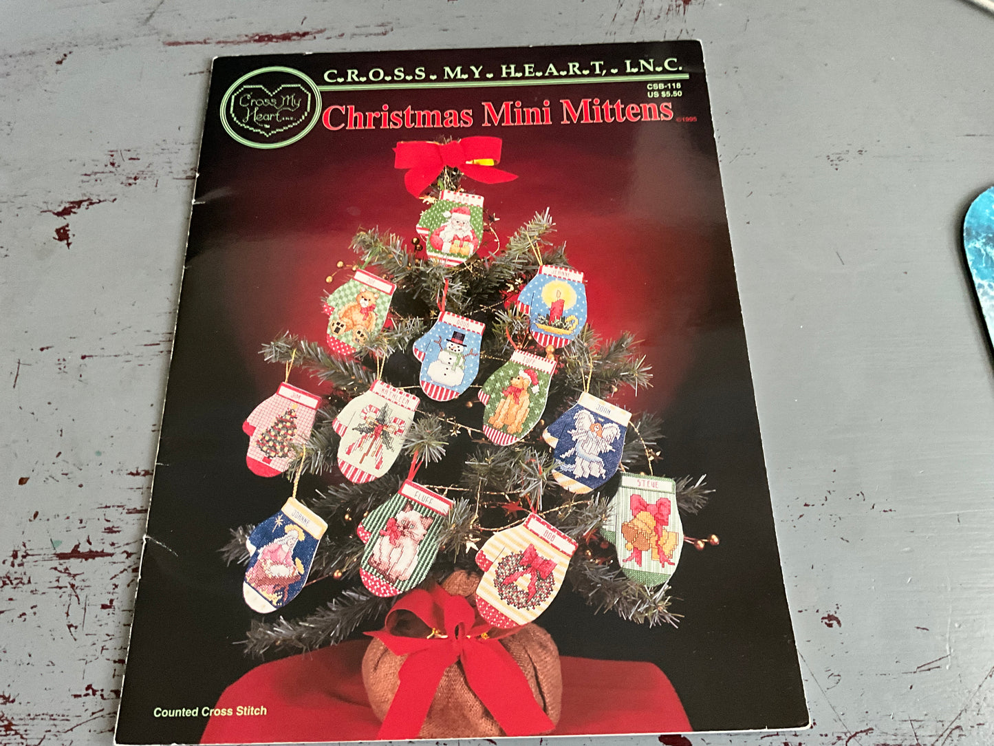 Cross My Heart Christmas Mini Mittens cross stitch chart