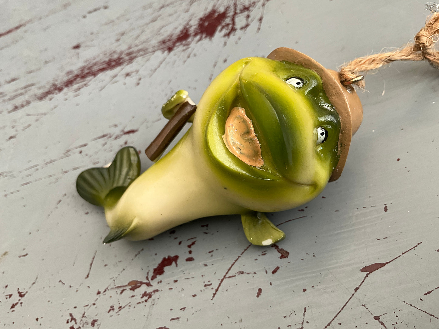 Sensational silly fish Christmas holiday ornament