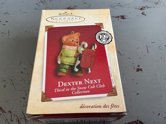 Hallmark Dexter Next 2002 Third in the Snow Cub Club Collection Keepsake Ornament. QRP4633