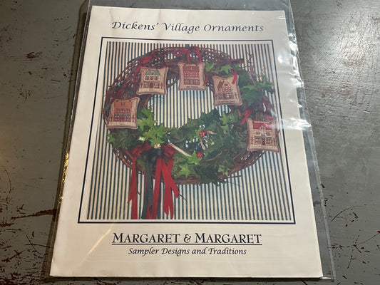 Margaret & Margaret Dickens’ Village Ornaments cross stitch chart signed by designer!