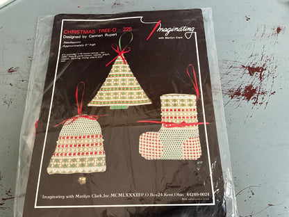 Imaginating Christmas Tree-O 225 needlepoint set of 3 ornaments kit