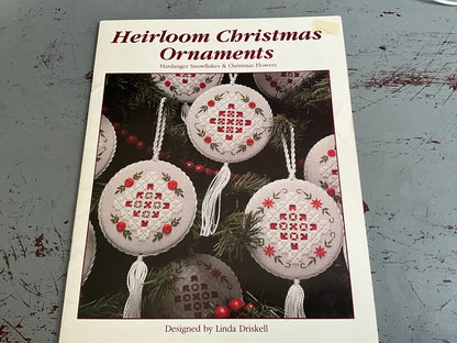 Heirloom Christmas Linda Driskell Hardanger Snowflakes & Christmas Flowers counted cross stitch chart