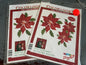 Dizzle set of 2 Poinsettia full color iron on transfers