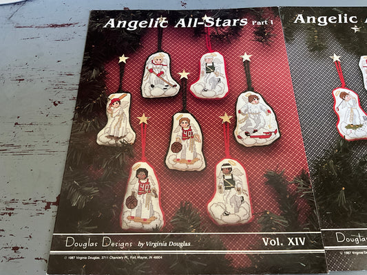 Douglas Designs Angelic All-Stars part 1 & 2 set of 2 cross stitch charts