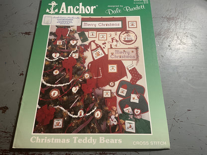 Dale Burnett Anchor Christmas Teddy Bears SB505 counted cross stitch chart