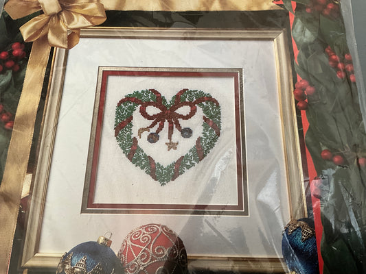 True Colors Heart Wreath SRK 70011 ribbon embroidery kit